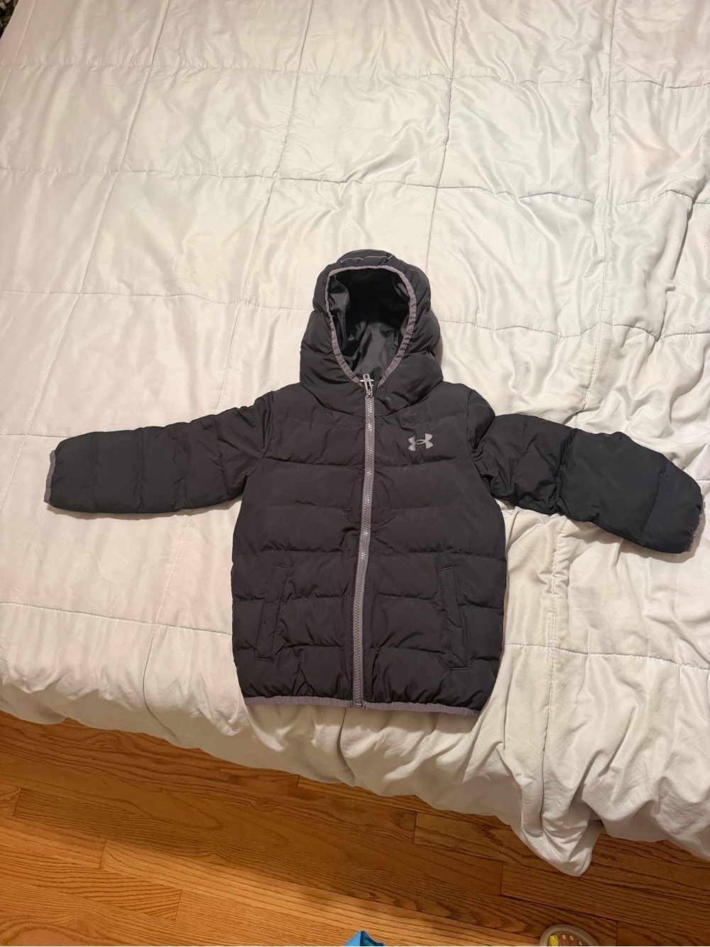 Under Armour Black Hooded Puffer Coat